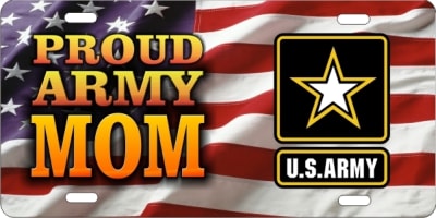 proud Army Mom American flag custom Military car tags Custom License Plates, Personalized License Plates, Decorative License Plates, Front License Plates, Car Tags, airbrush