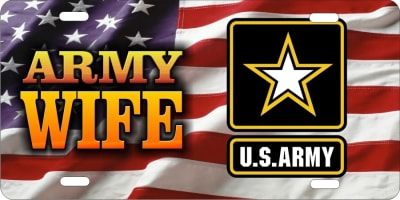 Army Wife american flag custom Military car tags Custom License Plates, Personalized License Plates, Decorative License Plates, Front License Plates, Car Tags, airbrush