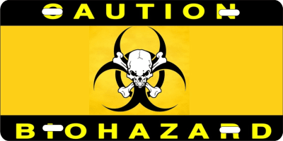 bio hazard custom car tag