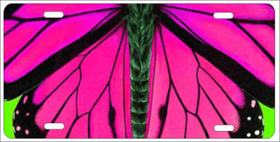 butterfly wings personalized novelty front license plate Decorative vanity aluminum car tag