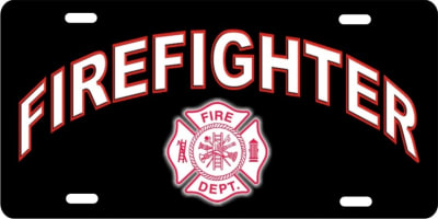 Maltese cross Firefighter car tag personalized novelty front license plate Decorative Vanity car tag