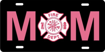 Firefighter's Mom Maltese cross car tag personalized novelty front license plate