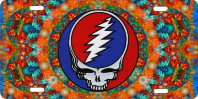 GD steal your face custom car tag