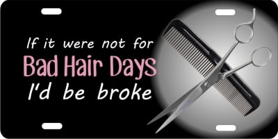 Hairstylist personalized novelty front license plate decorative vanity car tag