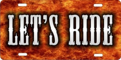 Lets Ride Harley Davidson Custom License Plates, Personalized License Plates, Decorative License Plates, Front License Plates, Car Tags, airbrush