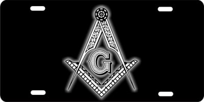 masonic Freemason Custom License Plates, Personalized License Plates, Decorative License Plates, Front License Plates, Car Tags, airbrush