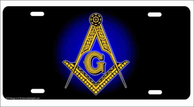 masonic Freemason Custom License Plates, Personalized License Plates, Decorative License Plates, Front License Plates, Car Tags, airbrush