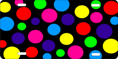 polka dots Custom License Plates, Personalized License Plates, Decorative License Plates, Front License Plates, Car Tags, airbrush