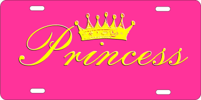 Princess custom car tag Custom License Plates, Personalized License Plates, Decorative License Plates, Front License Plates, Car Tags, airbrush