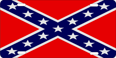 rebel flag Confederate flag custom car tag Custom License Plates, Personalized License Plates, Decorative License Plates, Front License Plates, Car Tags, airbrush