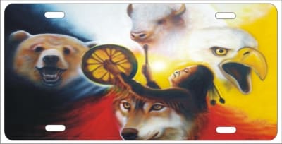summoning the spirits native American medicine wheel novelty front license plate Decorative Airbrush Car Tag Custom License Plates, Personalized License Plates, Decorative License Plates, Front License Plates, Car Tags, airbrush