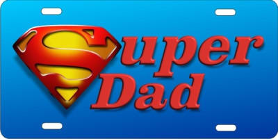 super dad Custom License Plates, Personalized License Plates, Decorative License Plates, Front License Plates, Car Tags, airbrush