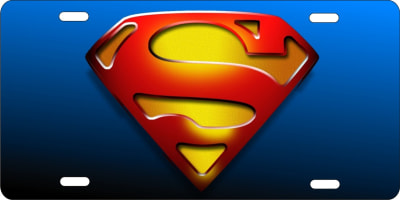 SUPERMAN custom car tag Custom License Plates, Personalized License Plates, Decorative License Plates, Front License Plates, Car Tags, airbrush