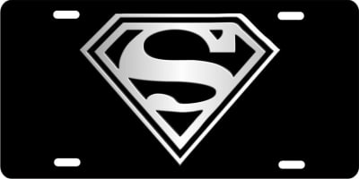 Superman logo black and white personalized novelty license plate custom car tag Custom License Plates, Personalized License Plates, Decorative License Plates, Front License Plates, Car Tags, airbrush