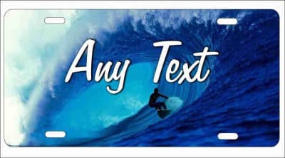 surfer Custom License Plates, Personalized License Plates, Decorative License Plates, Front License Plates, Car Tags, airbrush