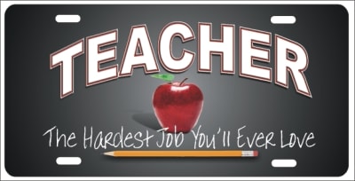 personalized novelty license plate Teacher car tag Custom License Plates, Personalized License Plates, Decorative License Plates, Front License Plates, Car Tags, airbrush