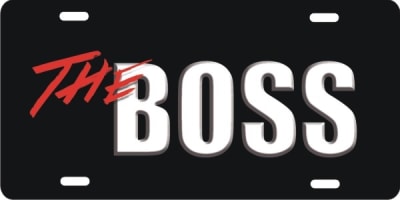 personalized novelty license plate The BOSS Custom License Plates, Personalized License Plates, Decorative License Plates, Front License Plates, Car Tags, airbrush