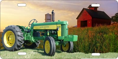 tractor John Deere Custom License Plates, Personalized License Plates, Decorative License Plates, Front License Plates, Car Tags, airbrush