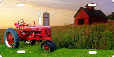 Farmall Tractor Custom License Plates, Personalized License Plates, Decorative License Plates, Front License Plates, Car Tags, airbrush