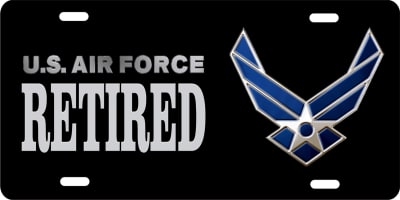 us air force RETIRED Custom License Plates, Personalized License Plates, Decorative License Plates, Front License Plates, Car Tags, airbrush