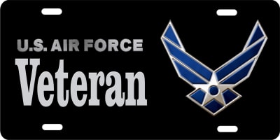 us air force VETERAN Custom License Plates, Personalized License Plates, Decorative License Plates, Front License Plates, Car Tags, airbrush