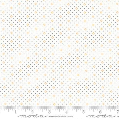 EYELET BASIC: Ivory w/ Black/Orange