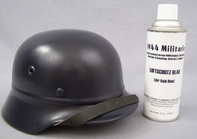 German WWII Luftschutz Blau (Air Raid Blue) Helmet Color Spray Paint