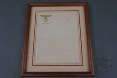 Original German WWII "Der FÃ¼hrer" Official Letterhead