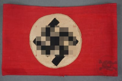 Original German WWII NSDAP Cotton Armband Uniform Removed