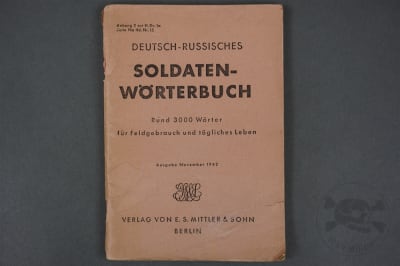 German WWII 1942 German Russian Soldierâ€™s Dictionary