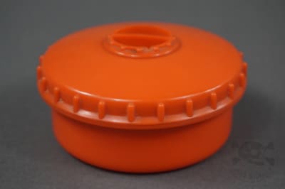 Original German WWII Tropical Orange Butterdose (Butter dish) With Salzstreuer (Salt-Dispenser)