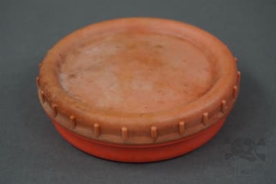 Original German WWII Orange Bakelite Butterdish