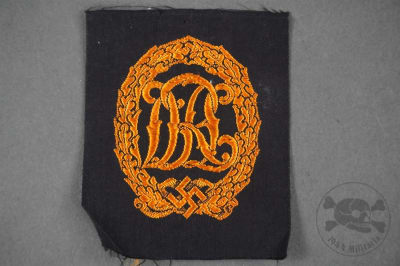 Original German WWII DRL Sports Badge in Bronze Cloth Version