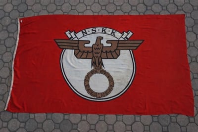 Original Third Reich NSKK Flag 150 x 250 With RZM Tag