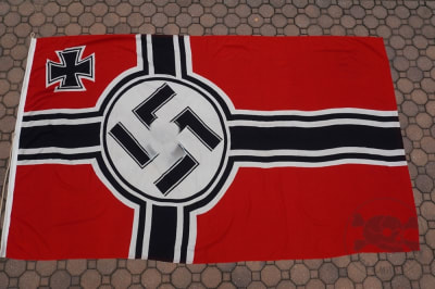 Original German WWII NSDAP/National Double-Sided Flag/Banner Reichskriegsflagge