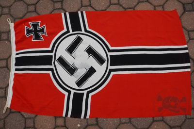Original German WWII NSDAP/National Double-Sided Flag/Banner Reichskriegsflagge