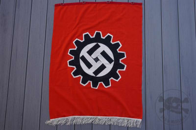 Original German WWII (DAF) Deutsche Arbeitsfront-German Labor Front Single Sided Podium Banner
