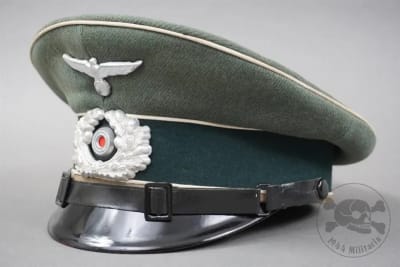 Original German WWII Heer Infantry NCO/EM Visor Cap Size 56