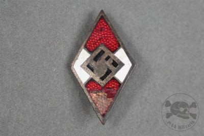 Original German WWII HJ Membership Cap Badge
