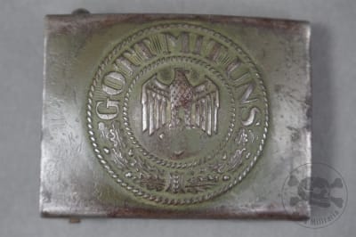 Original German WWII Heer Steel Belt Buckle -- Gustav Brehmer Dated 40
