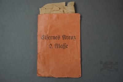 Original German WWII Iron Cross Paper Packet