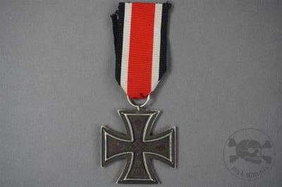 Original German WWII Iron Cross Second Class With Ribbon Marked 44 By Jakob Bengel