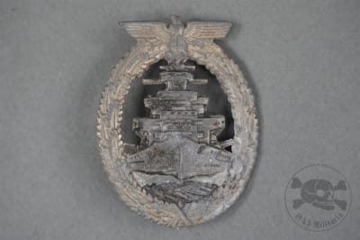 Original German WWII Kriegsmarine High Seas Fleet Badge By Friedrich Orth