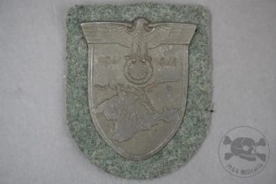 Original German WWII Heer (Army) Issued Krim Shield Deumer