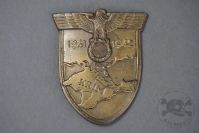 Original German WWII Krim Shield Without Backing Wurster