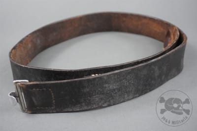 Original German Pre-WWII Black Leather Belt Size 98