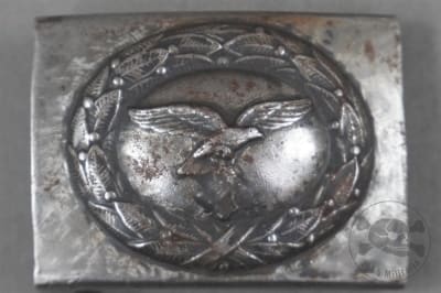 Original German WWII Luftwaffe EM/NCO Steel Belt Buckle â€“ 2nd Model â€“ Schmolle & Co. 1940