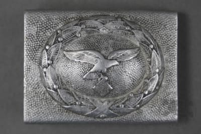 Original German WWII Luftwaffe Aluminum Belt Buckle by SchmÃ¶le & Comp.