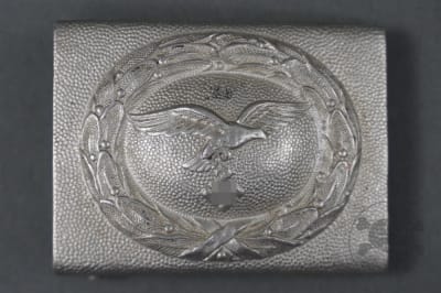 Original German WWII Aluminum Luftwaffe 2nd Model Belt Buckle By Hermann Aurich