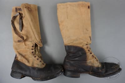 Original German WWII Luftwaffe Tropical Boots (Serviced Used)